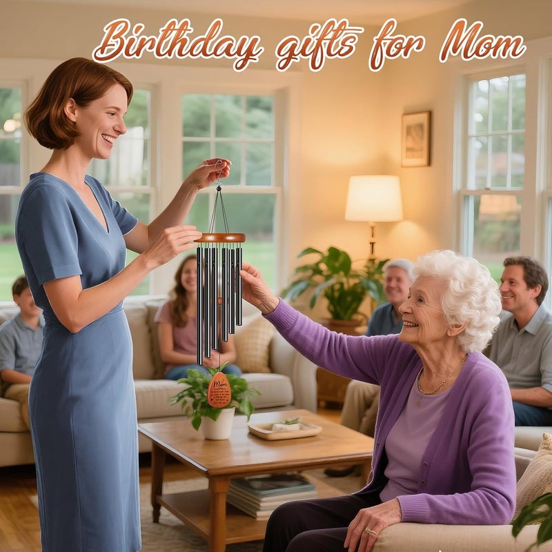 Winzwon Gifts for Mom Grandma, Wind Chimes for Outside, Mother Birthday Gifts from Daughter Son, Garden Patio Balcony Yard Decor, Christmas for Mom - Image 4